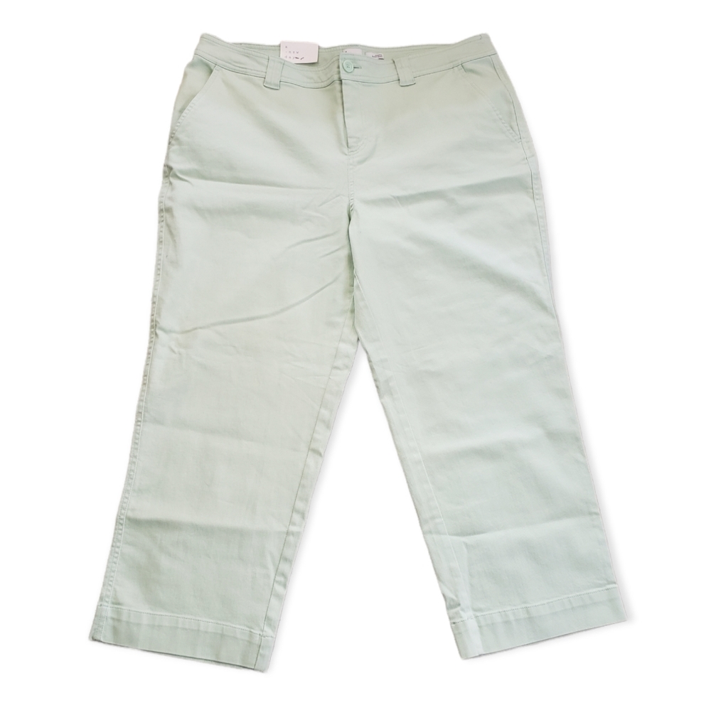 A New Day Straight Crop Pants Size 18 Mint Green